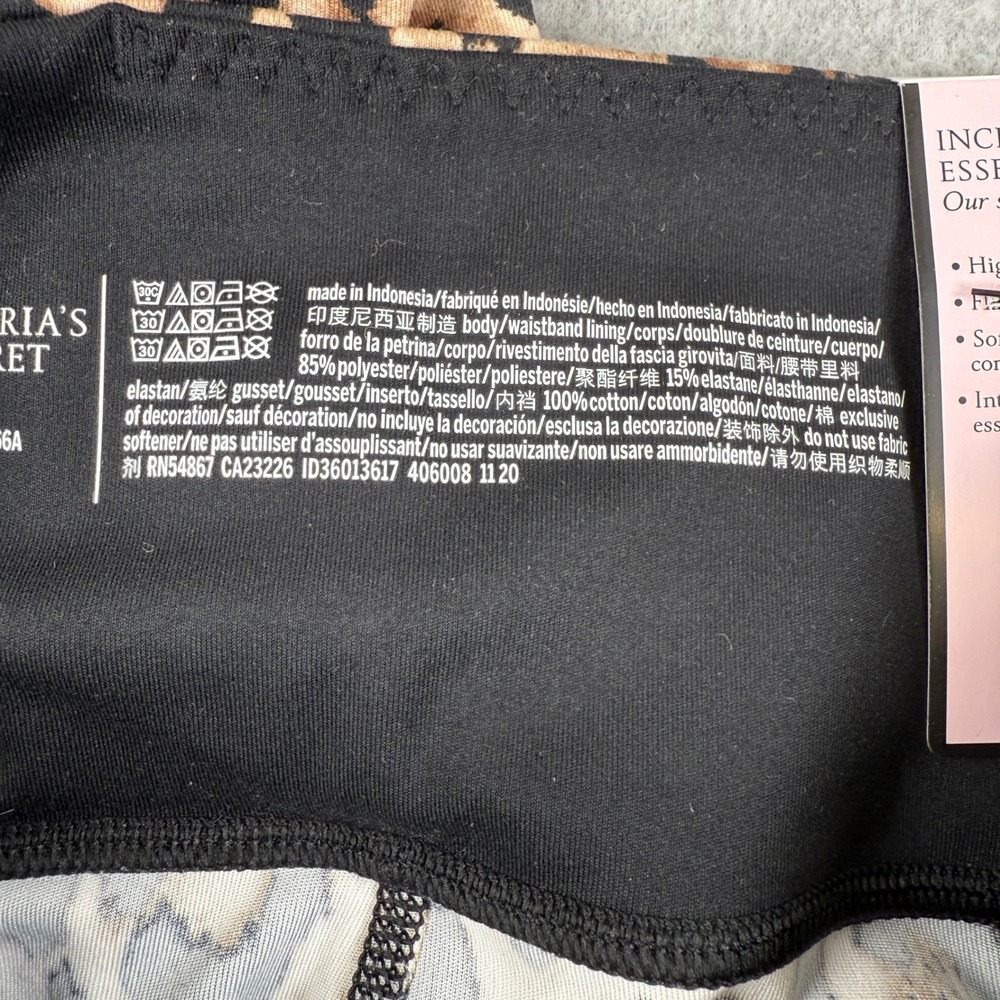 Victoria's Secret Incredible Essential Legging Leopard Print Size 4 Long Pockets - Picture 6 of 11